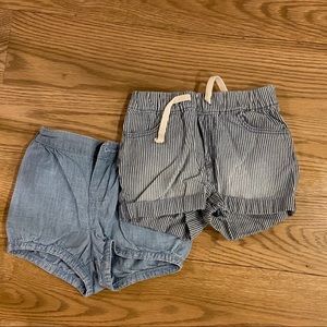 Gap girls denim short bundle.